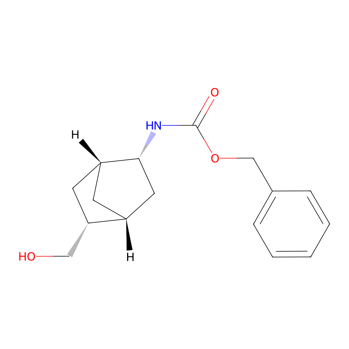 rac-benzyl N-[(1R,2R,4R,5R)-5-(hydroxymethyl)bicyclo[2.2.1]heptan-2-yl]carbamate molecular structure, CAS 2679937-77-8