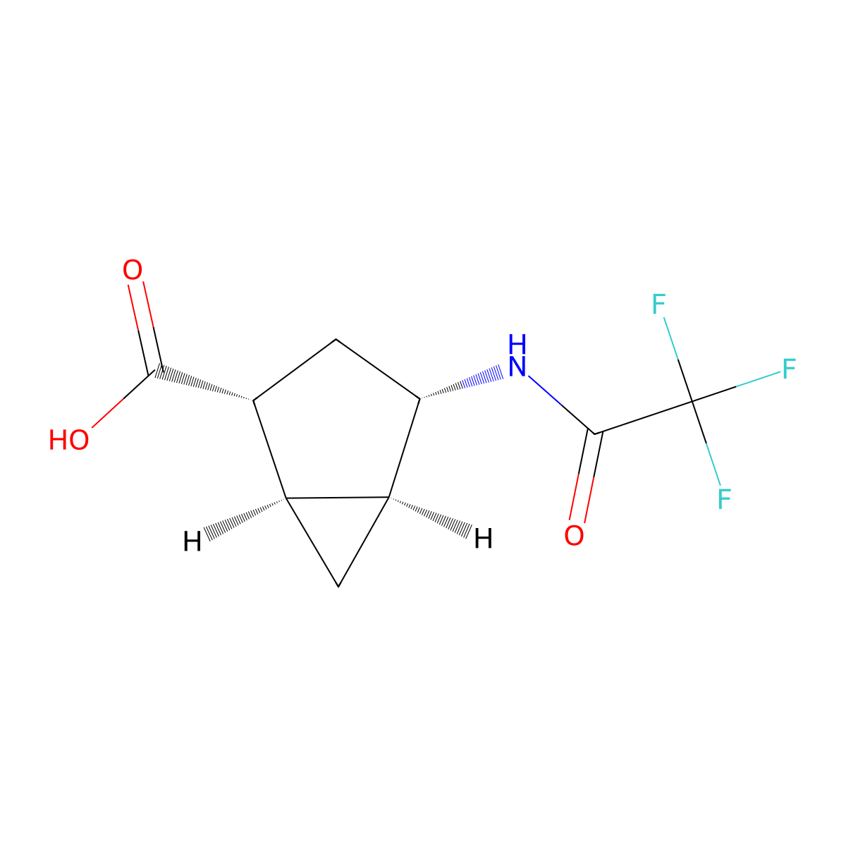 rac-(1R,2R,4S,5S)-4-(trifluoroacetamido)bicyclo[3.1.0]hexane-2-carboxylic acid molecular structure, CAS 2679937-83-6