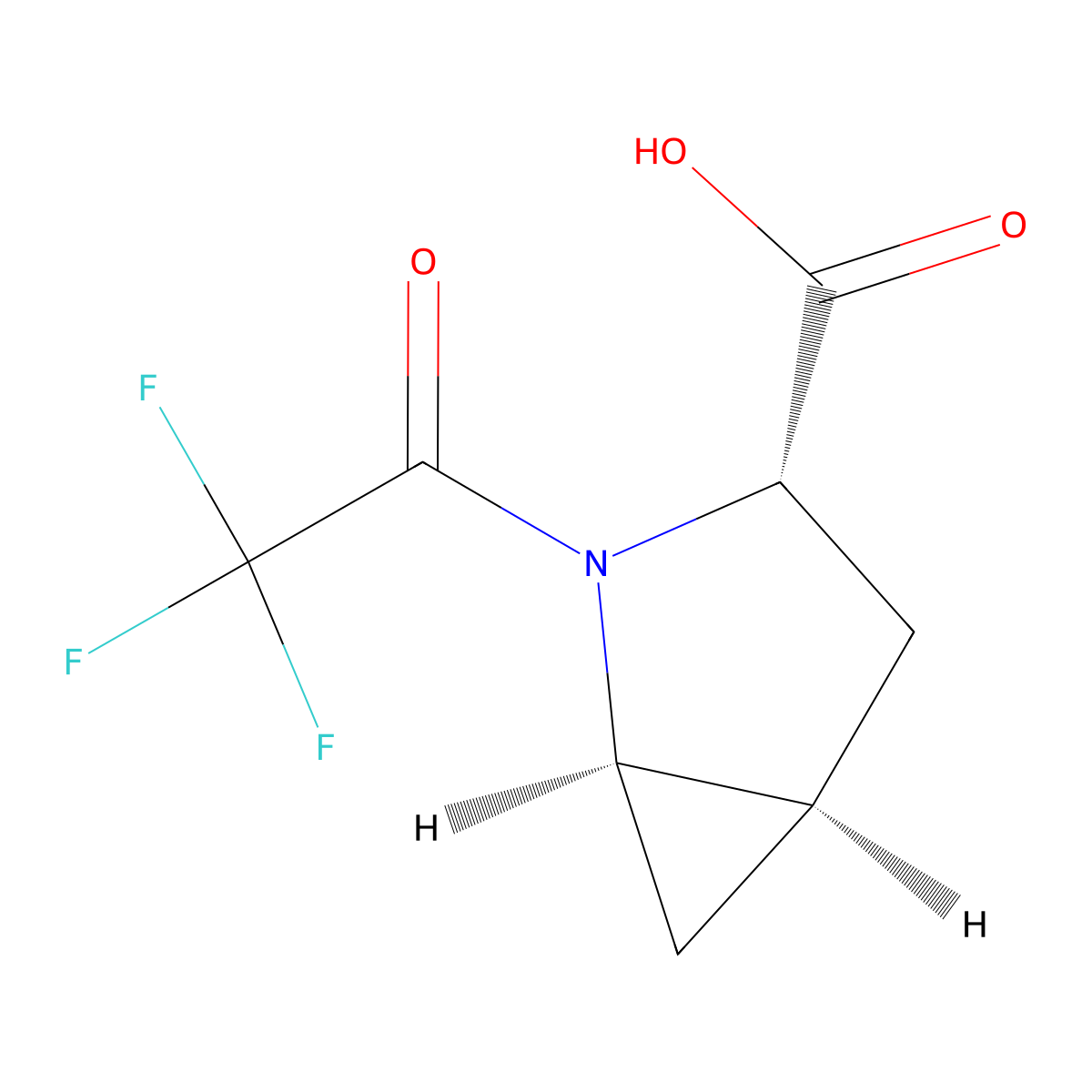 (1R,3S,5R)-2-(2,2,2-trifluoroacetyl)-2-azabicyclo[3.1.0]hexane-3-carboxylic acid molecular structure, CAS 2679937-91-6