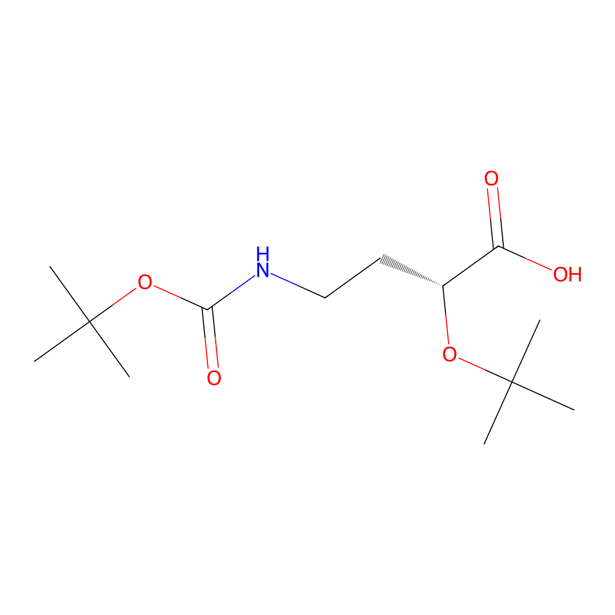 (2R)-2-(tert-butoxy)-4-{[(tert-butoxy)carbonyl]amino}butanoic acid molecular structure, CAS 2679938-26-0