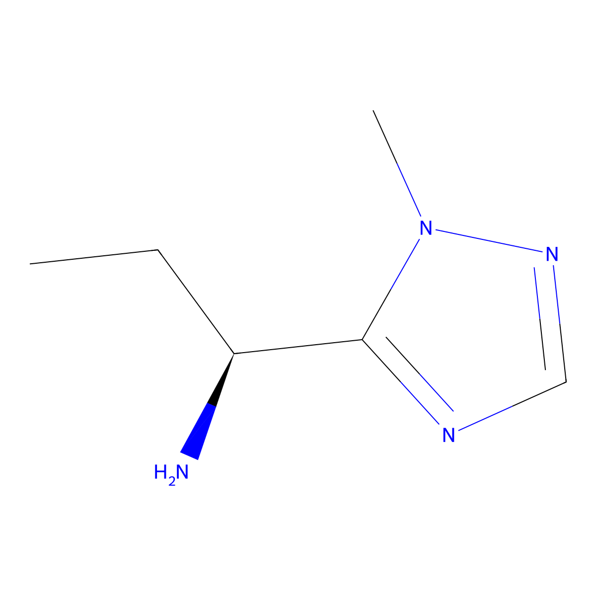 (1S)-1-(1-methyl-1H-1,2,4-triazol-5-yl)propan-1-amine molecular structure, CAS 2679938-45-3