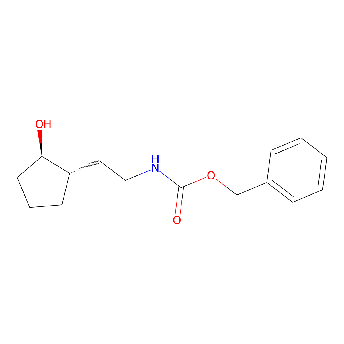 rac-benzyl N-{2-[(1R,2S)-2-hydroxycyclopentyl]ethyl}carbamate molecular structure, CAS 2679938-52-2