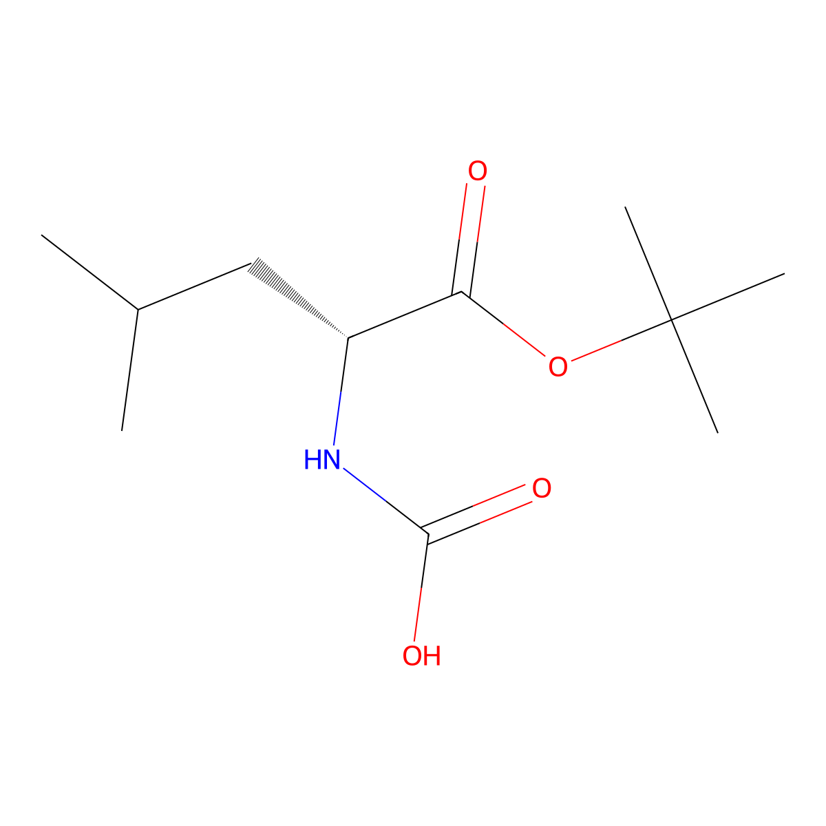 [(2R)-1-(tert-butoxy)-4-methyl-1-oxopentan-2-yl]carbamic acid molecular structure, CAS 2679938-65-7