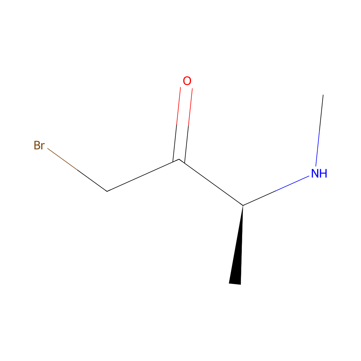 (3S)-1-bromo-3-(methylamino)butan-2-one molecular structure, CAS 2679938-76-0