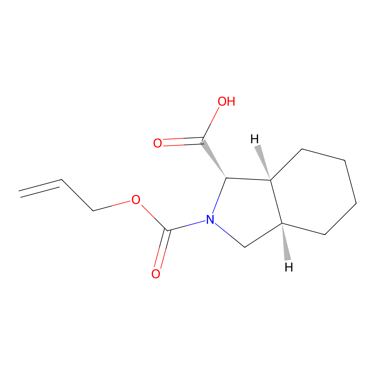 rac-(1R,3aS,7aR)-2-[(prop-2-en-1-yloxy)carbonyl]-octahydro-1H-isoindole-1-carboxylic acid molecular structure, CAS 2679938-81-7