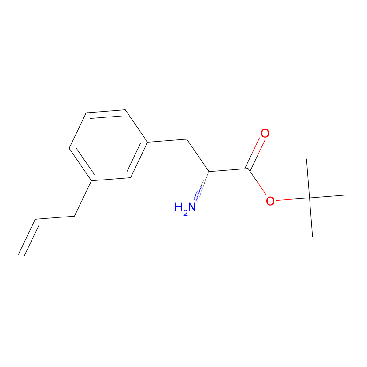 tert-butyl (2R)-2-amino-3-[3-(prop-2-en-1-yl)phenyl]propanoate molecular structure, CAS 2679939-07-0
