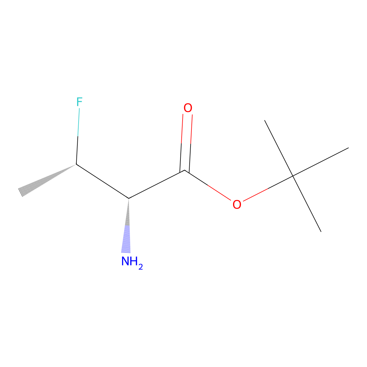 tert-butyl (2S,3S)-2-amino-3-fluorobutanoate molecular structure, CAS 2679939-08-1