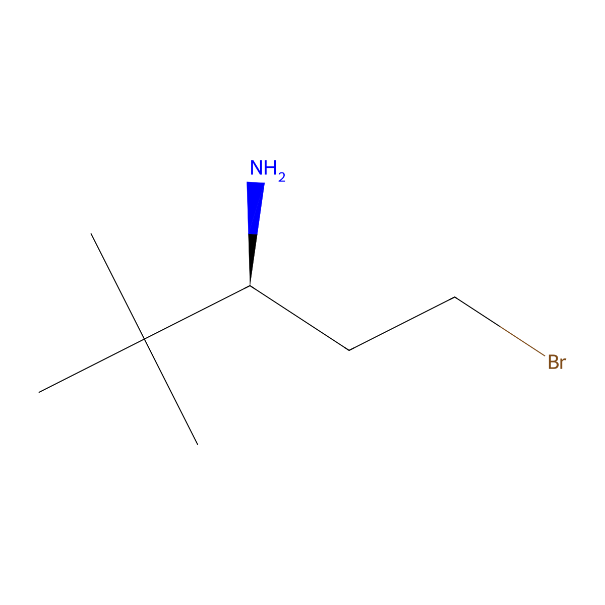 (3S)-1-bromo-4,4-dimethylpentan-3-amine molecular structure, CAS 2679939-17-2