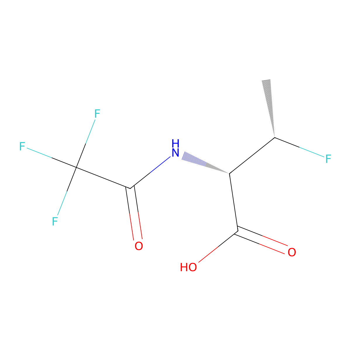 (2S,3S)-3-fluoro-2-(2,2,2-trifluoroacetamido)butanoic acid molecular structure, CAS 2679939-23-0