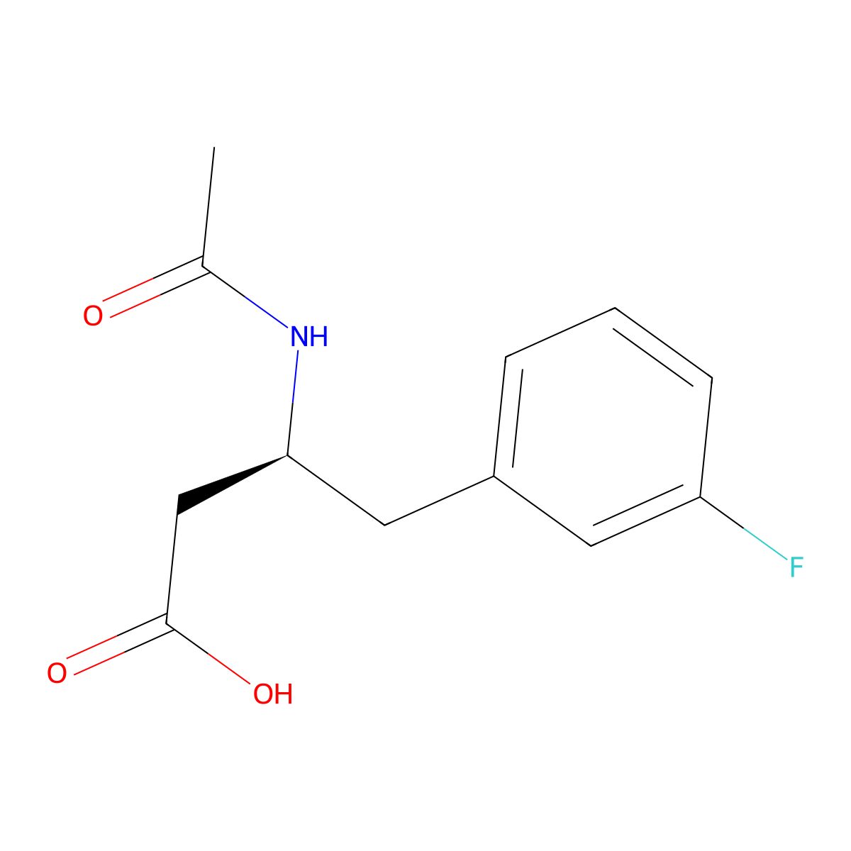 (3S)-3-acetamido-4-(3-fluorophenyl)butanoic acid molecular structure, CAS 2679939-28-5