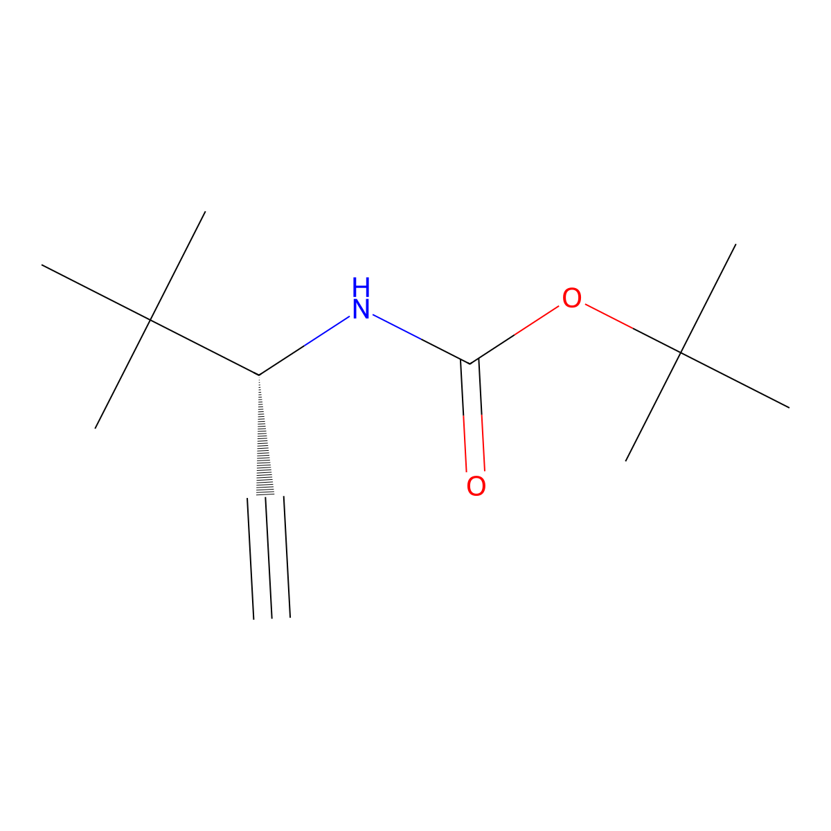 tert-butyl N-[(3S)-4,4-dimethylpent-1-yn-3-yl]carbamate molecular structure, CAS 2679939-33-2