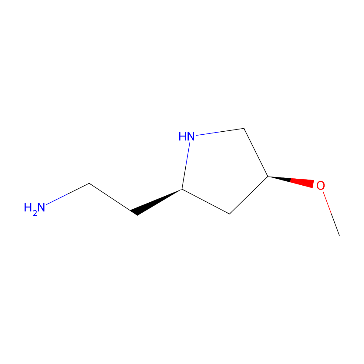 2-[(2R,4S)-4-methoxypyrrolidin-2-yl]ethan-1-amine molecular structure, CAS 2679939-58-1