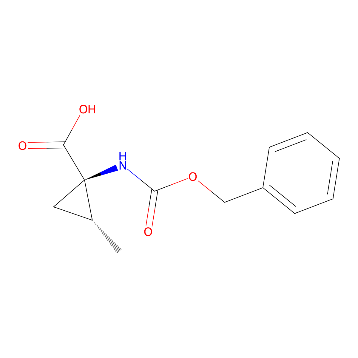 rac-(1R,2R)-1-{[(benzyloxy)carbonyl]amino}-2-methylcyclopropane-1-carboxylic acid molecular structure, CAS 2679939-62-7