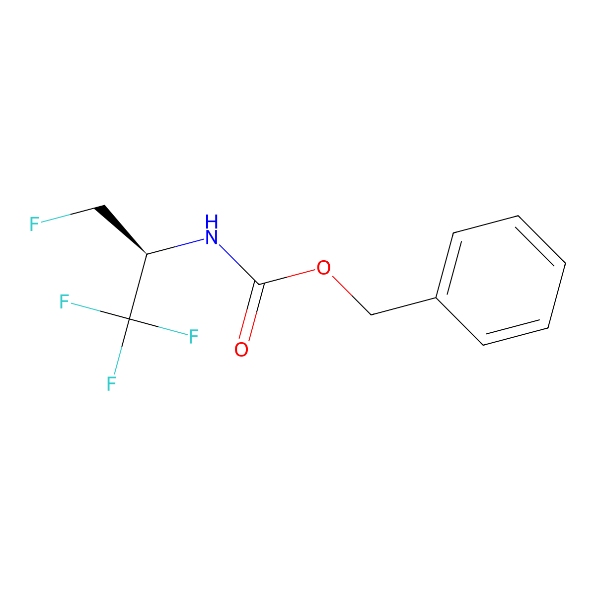 benzyl N-[(2R)-1,1,1,3-tetrafluoropropan-2-yl]carbamate molecular structure, CAS 2679939-65-0
