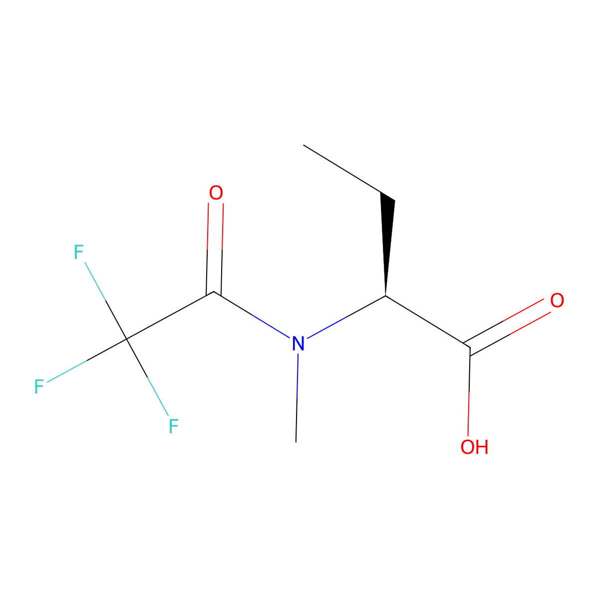 (2S)-2-(2,2,2-trifluoro-N-methylacetamido)butanoic acid molecular structure, CAS 2679939-81-0
