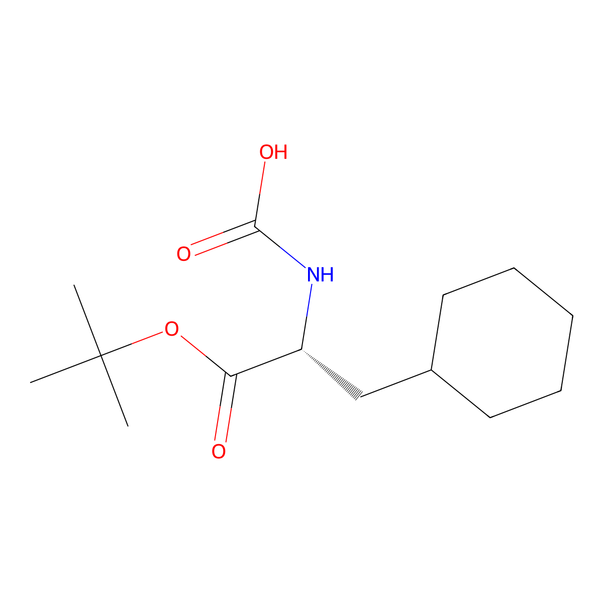 [(2R)-1-(tert-butoxy)-3-cyclohexyl-1-oxopropan-2-yl]carbamic acid molecular structure, CAS 2679939-98-9