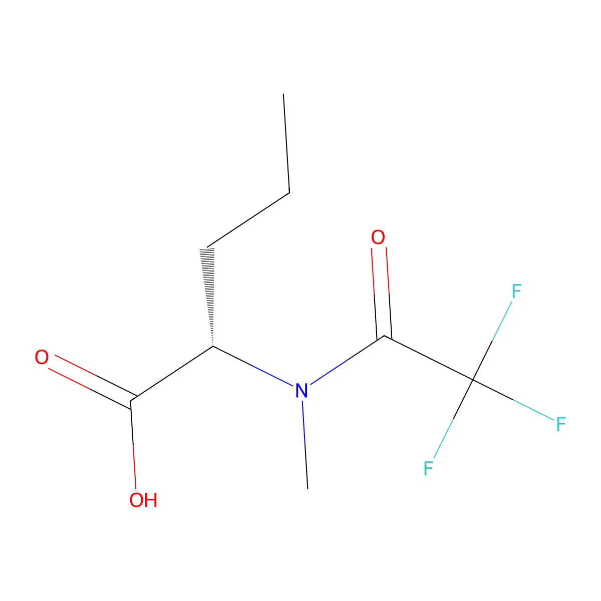 (2S)-2-(2,2,2-trifluoro-N-methylacetamido)pentanoic acid molecular structure, CAS 2679940-06-6