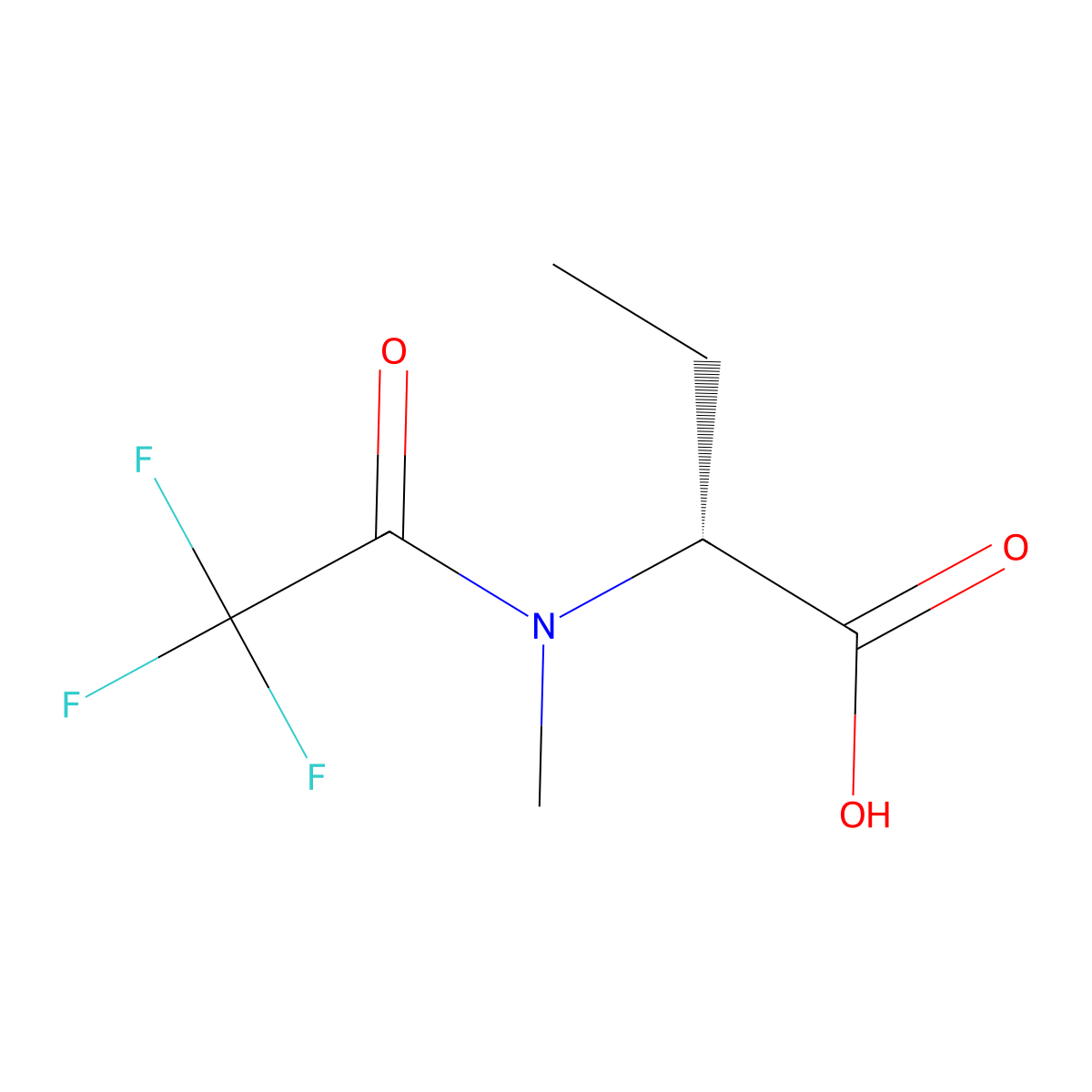 (2R)-2-(2,2,2-trifluoro-N-methylacetamido)butanoic acid molecular structure, CAS 2679940-31-7
