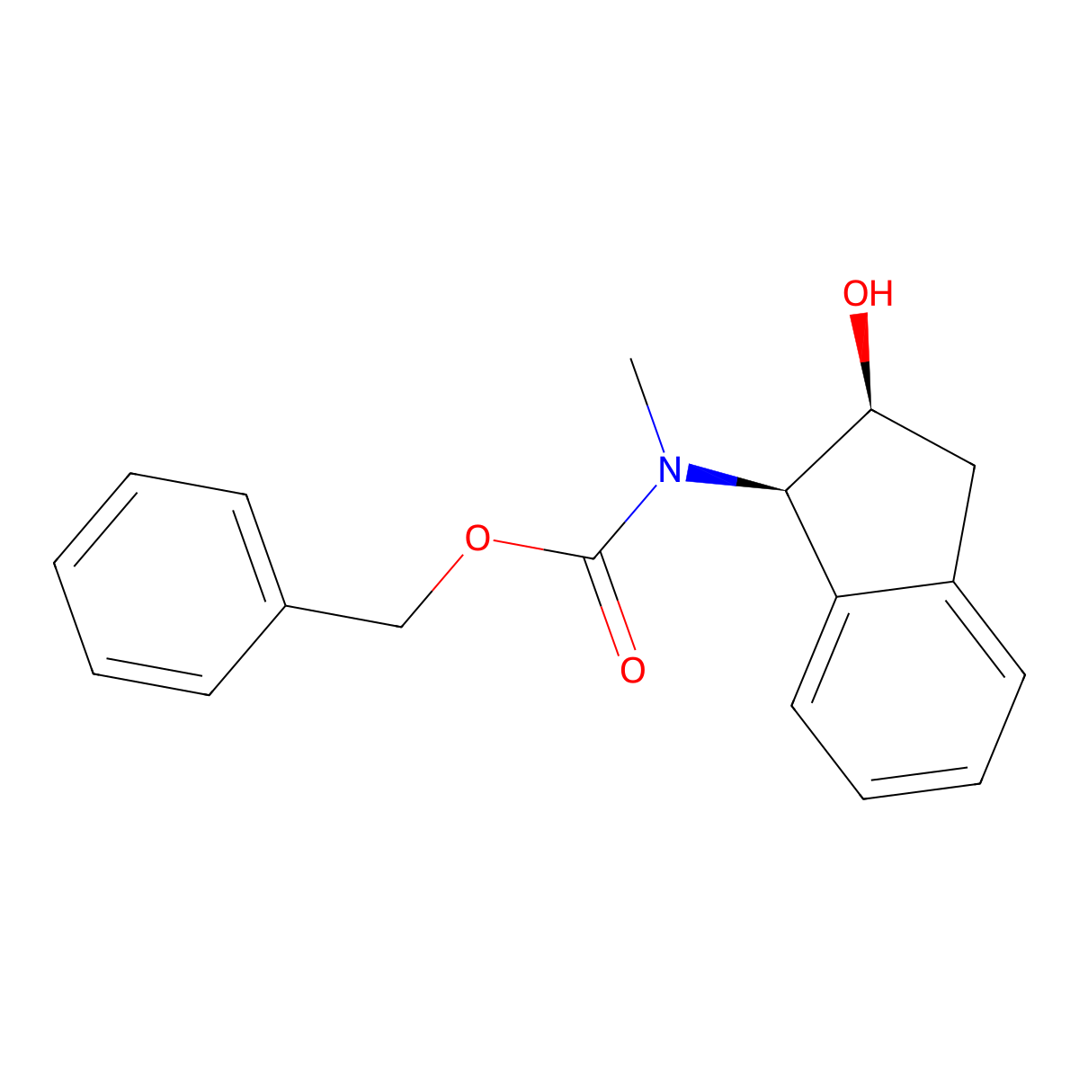 benzyl N-[(1R,2S)-2-hydroxy-2,3-dihydro-1H-inden-1-yl]-N-methylcarbamate molecular structure, CAS 2679940-67-9