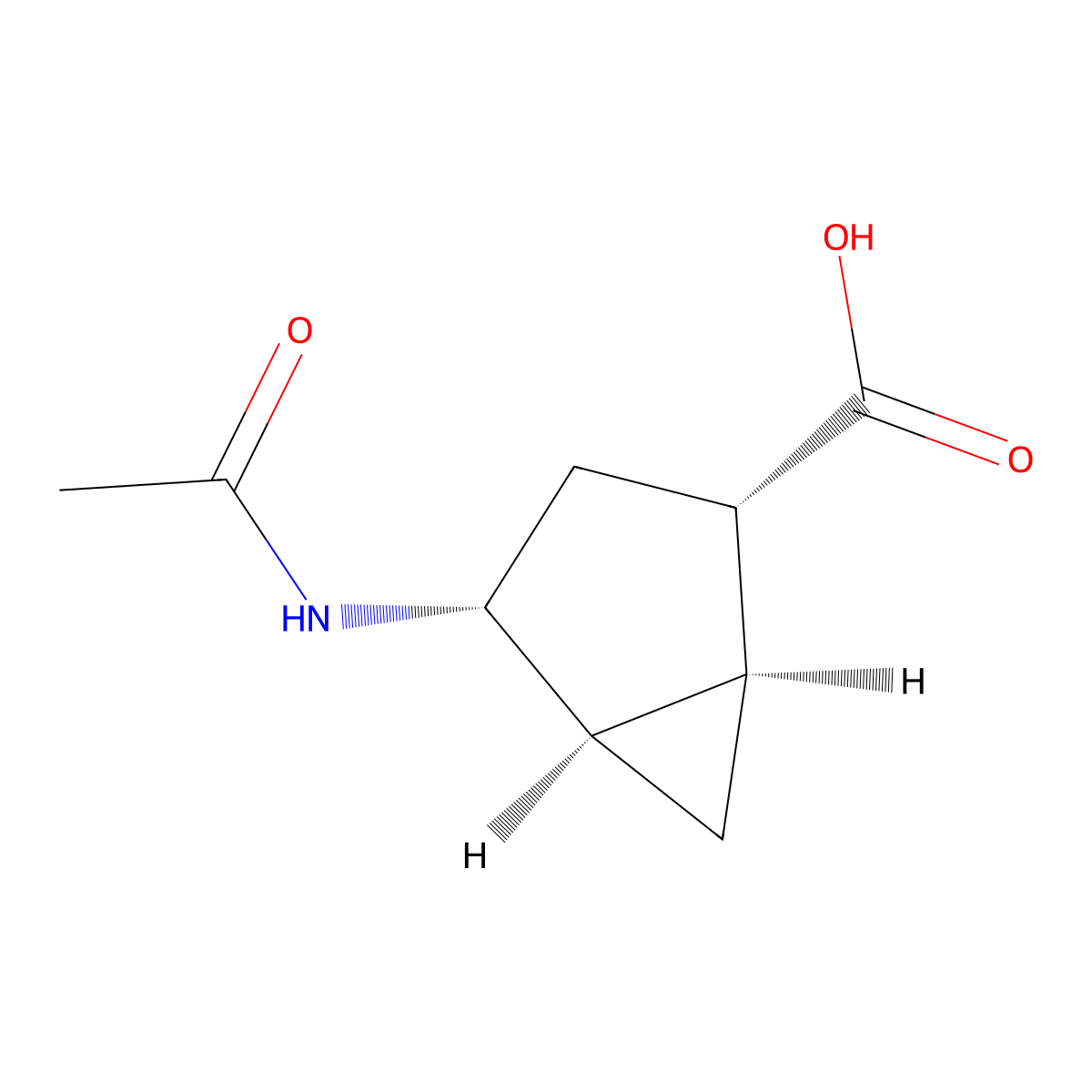 rac-(1R,2R,4S,5S)-4-acetamidobicyclo[3.1.0]hexane-2-carboxylic acid molecular structure, CAS 2679940-85-1