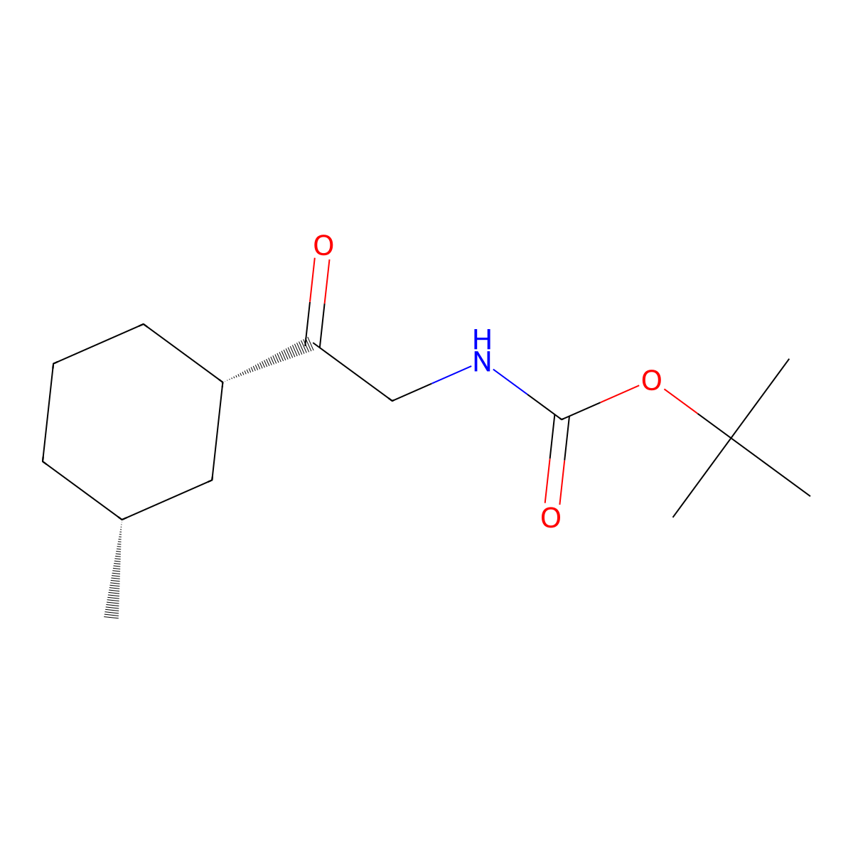 rac-tert-butyl N-{2-[(1R,3S)-3-methylcyclohexyl]-2-oxoethyl}carbamate molecular structure, CAS 2679940-98-6