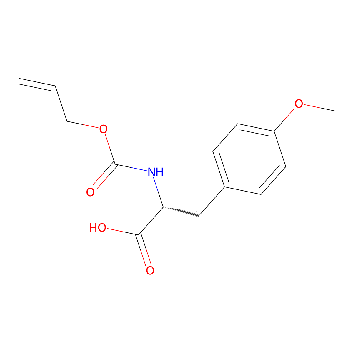 N-Allyloxycarbonyl-4-methoxy-D-phenylalanine molecular structure, CAS 2679940-99-7
