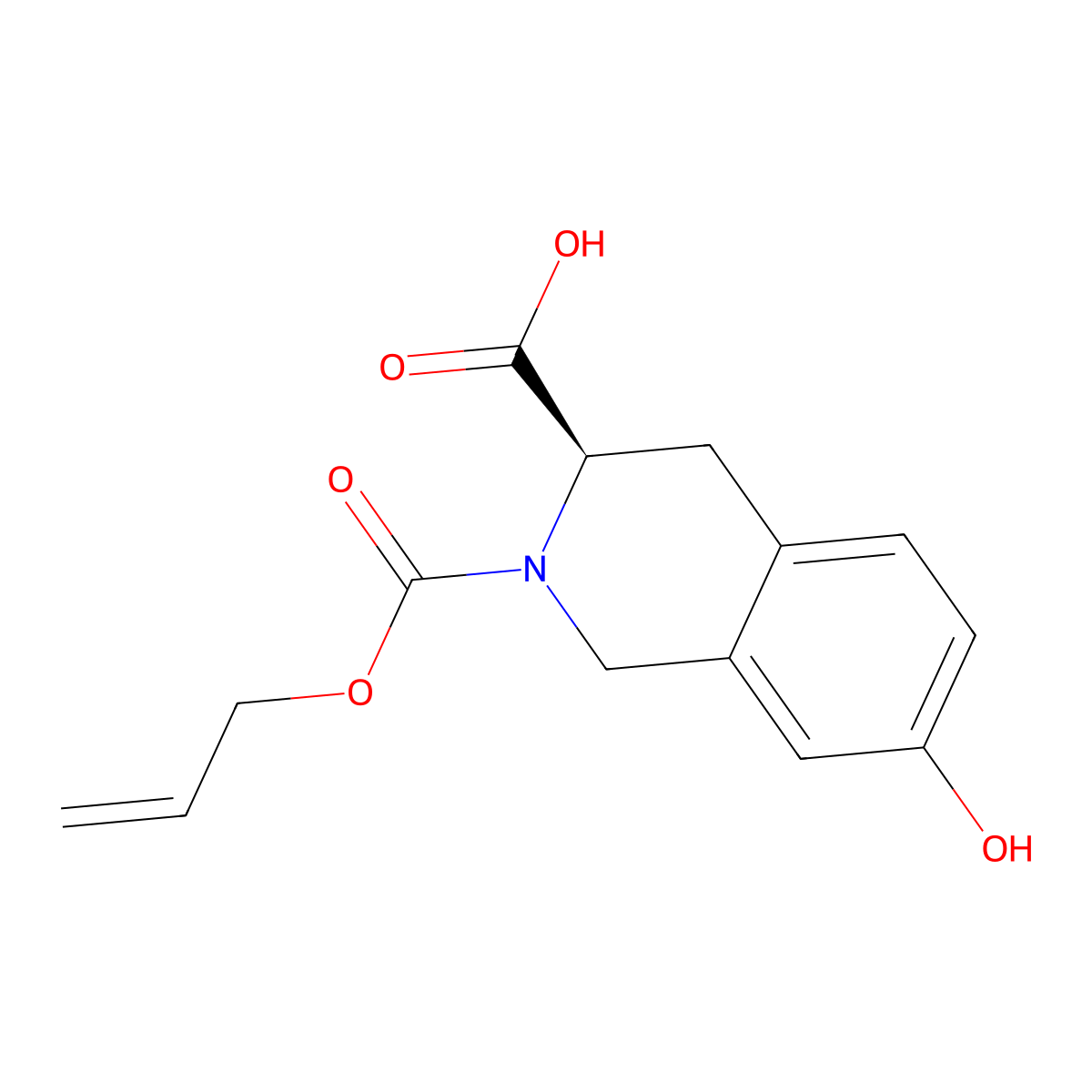 (3R)-7-hydroxy-2-[(prop-2-en-1-yloxy)carbonyl]-1,2,3,4-tetrahydroisoquinoline-3-carboxylic acid molecular structure, CAS 2679941-04-7