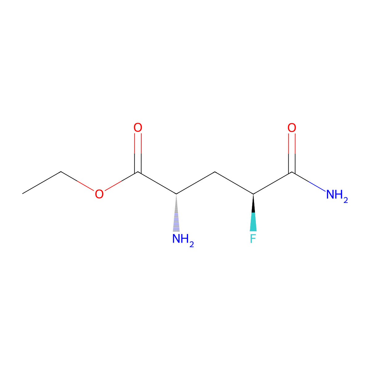 ethyl (2S,4S)-2-amino-4-carbamoyl-4-fluorobutanoate molecular structure, CAS 2679941-05-8