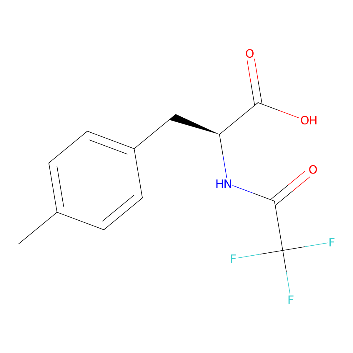 (2S)-3-(4-methylphenyl)-2-(2,2,2-trifluoroacetamido)propanoic acid molecular structure, CAS 2679941-17-2