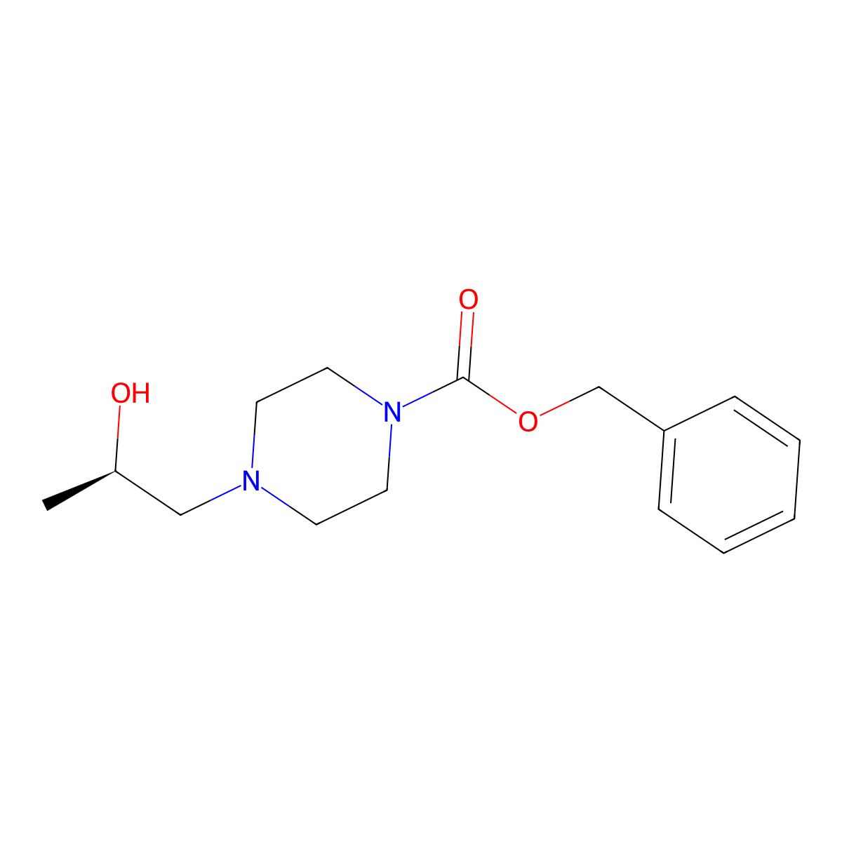 benzyl 4-[(2R)-2-hydroxypropyl]piperazine-1-carboxylate molecular structure, CAS 2679941-18-3