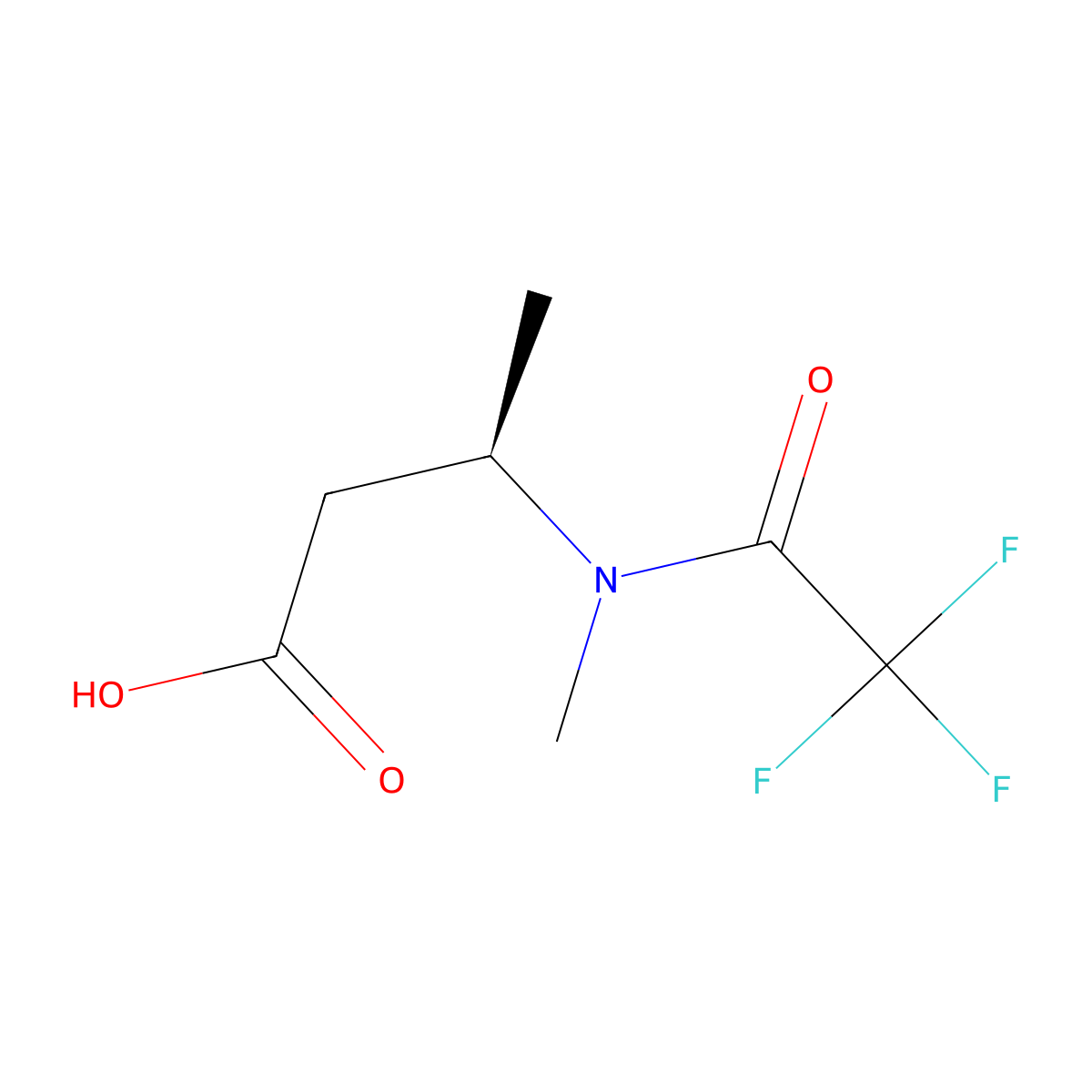 (3R)-3-(2,2,2-trifluoro-N-methylacetamido)butanoic acid molecular structure, CAS 2679941-43-4