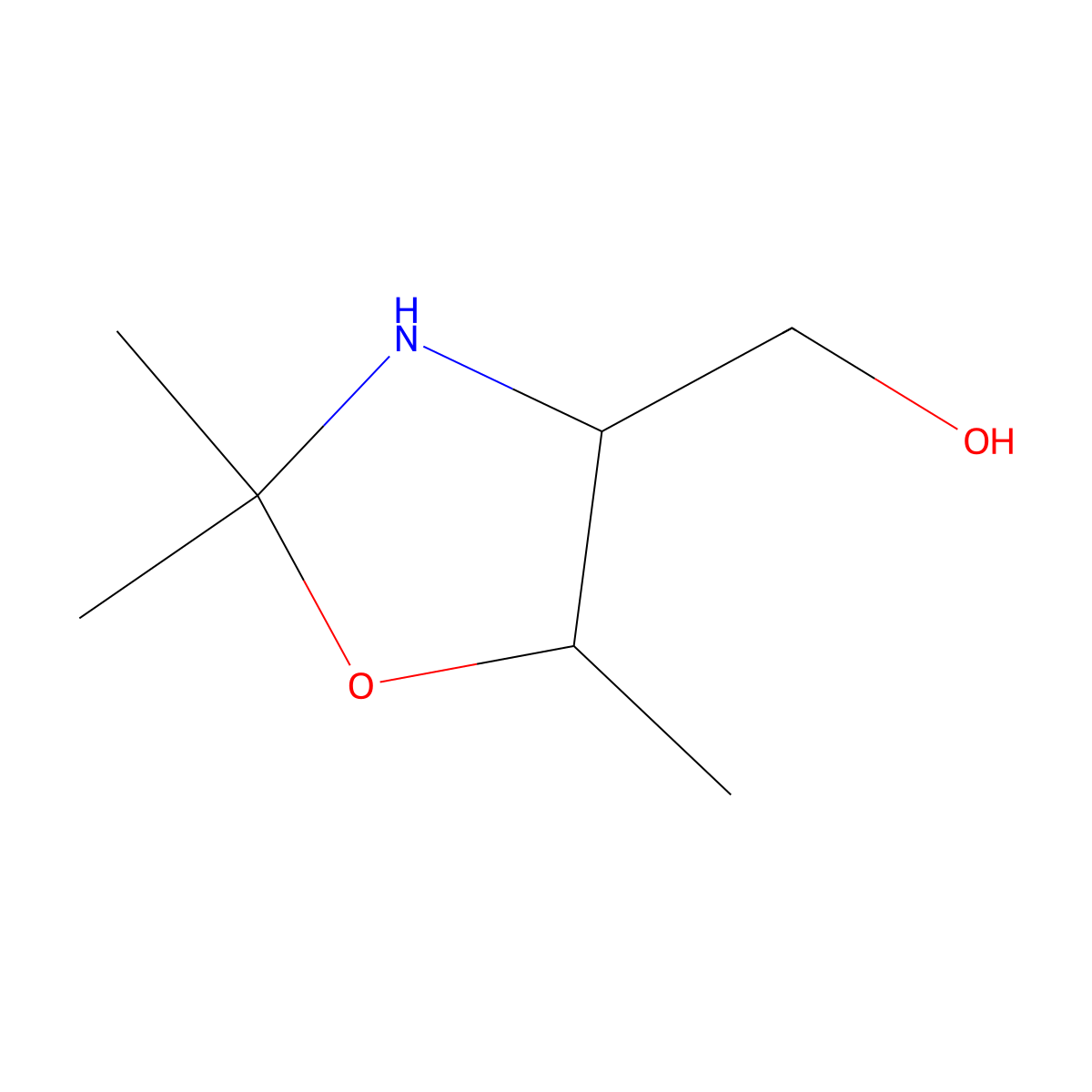 rac-[(4R,5R)-2,2,5-trimethyl-1,3-oxazolidin-4-yl]methanol molecular structure, CAS 2679941-46-7