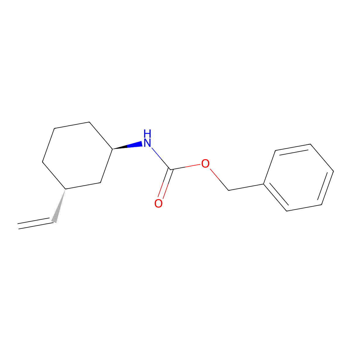 rac-benzyl N-[(1R,3R)-3-ethenylcyclohexyl]carbamate molecular structure, CAS 2679941-53-6