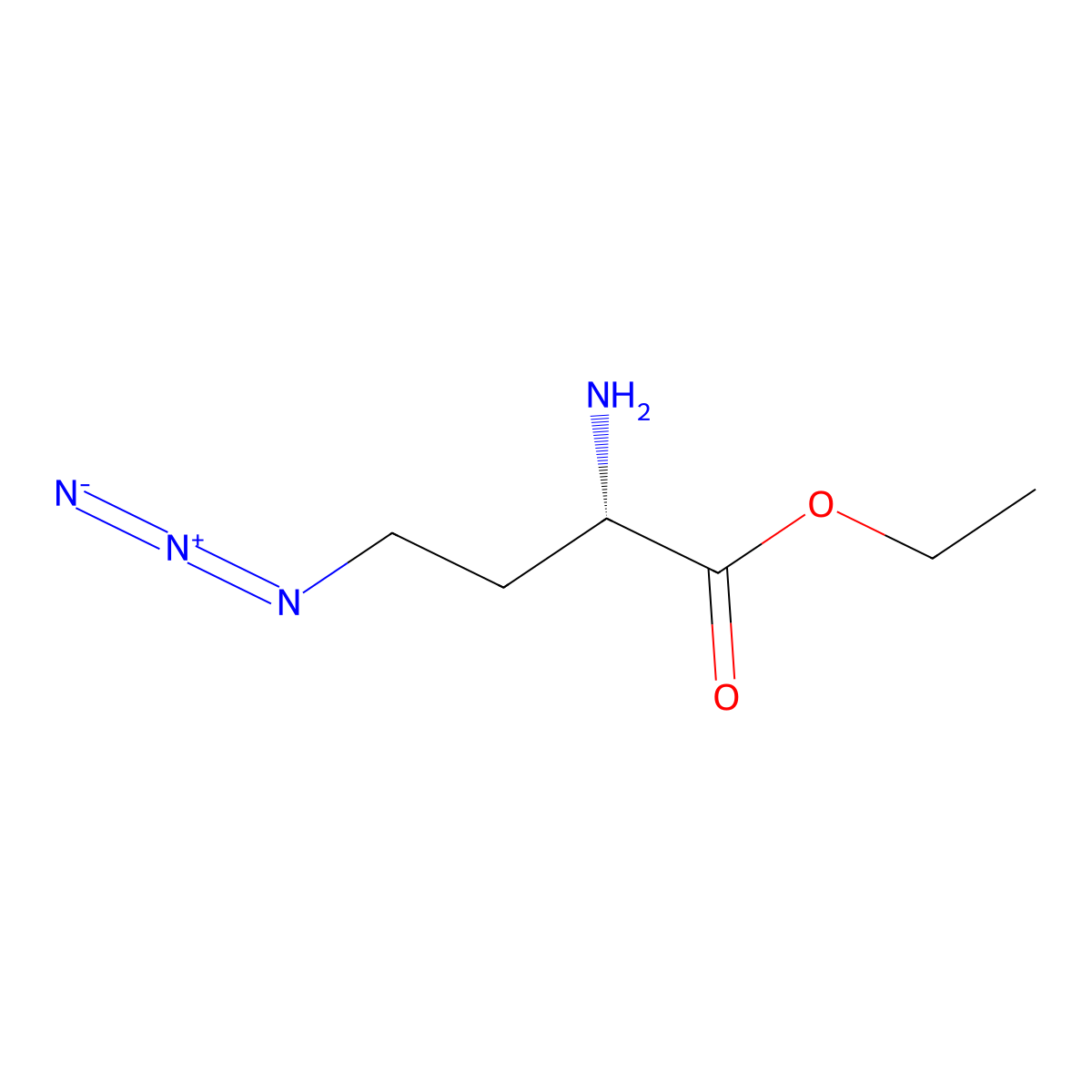 ethyl (2S)-2-amino-4-azidobutanoate molecular structure, CAS 2679941-54-7