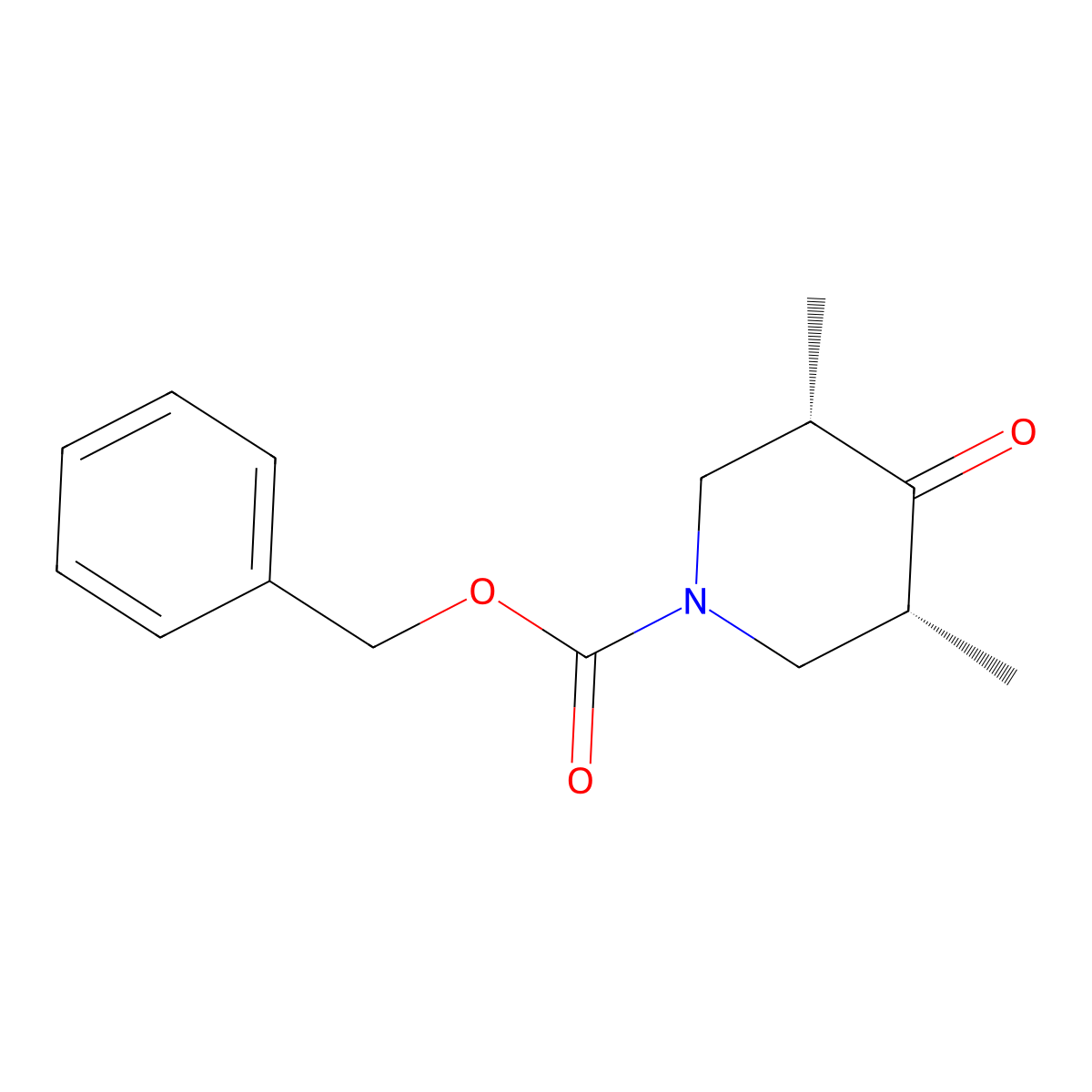benzyl (3R,5S)-3,5-dimethyl-4-oxopiperidine-1-carboxylate molecular structure, CAS 2679941-83-2