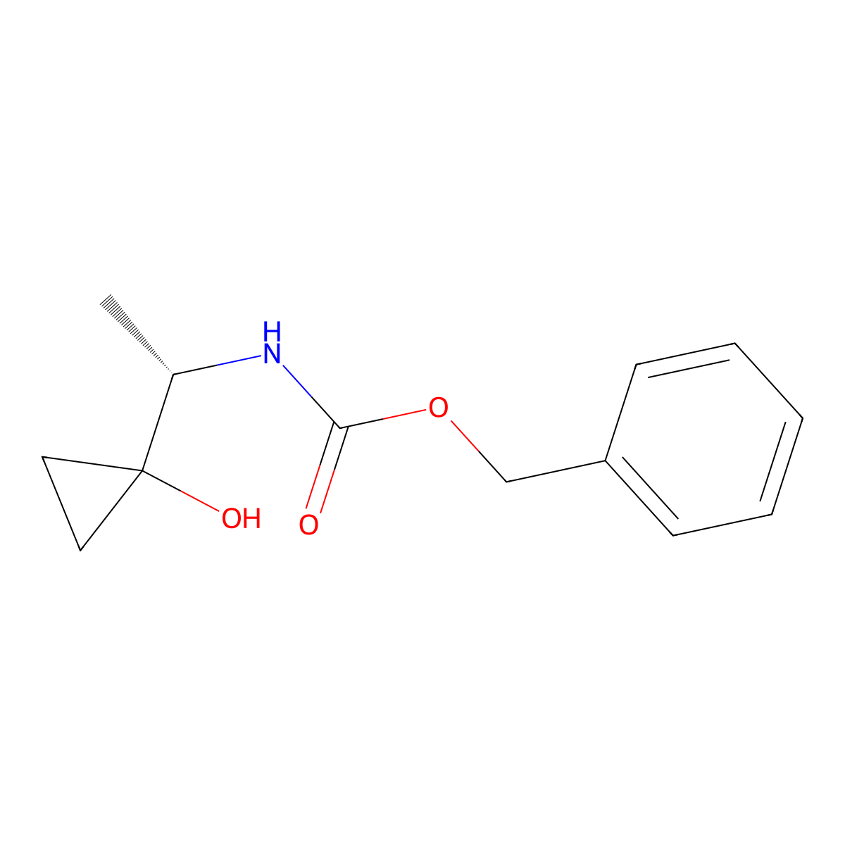 benzyl N-[(1S)-1-(1-hydroxycyclopropyl)ethyl]carbamate molecular structure, CAS 2679941-87-6