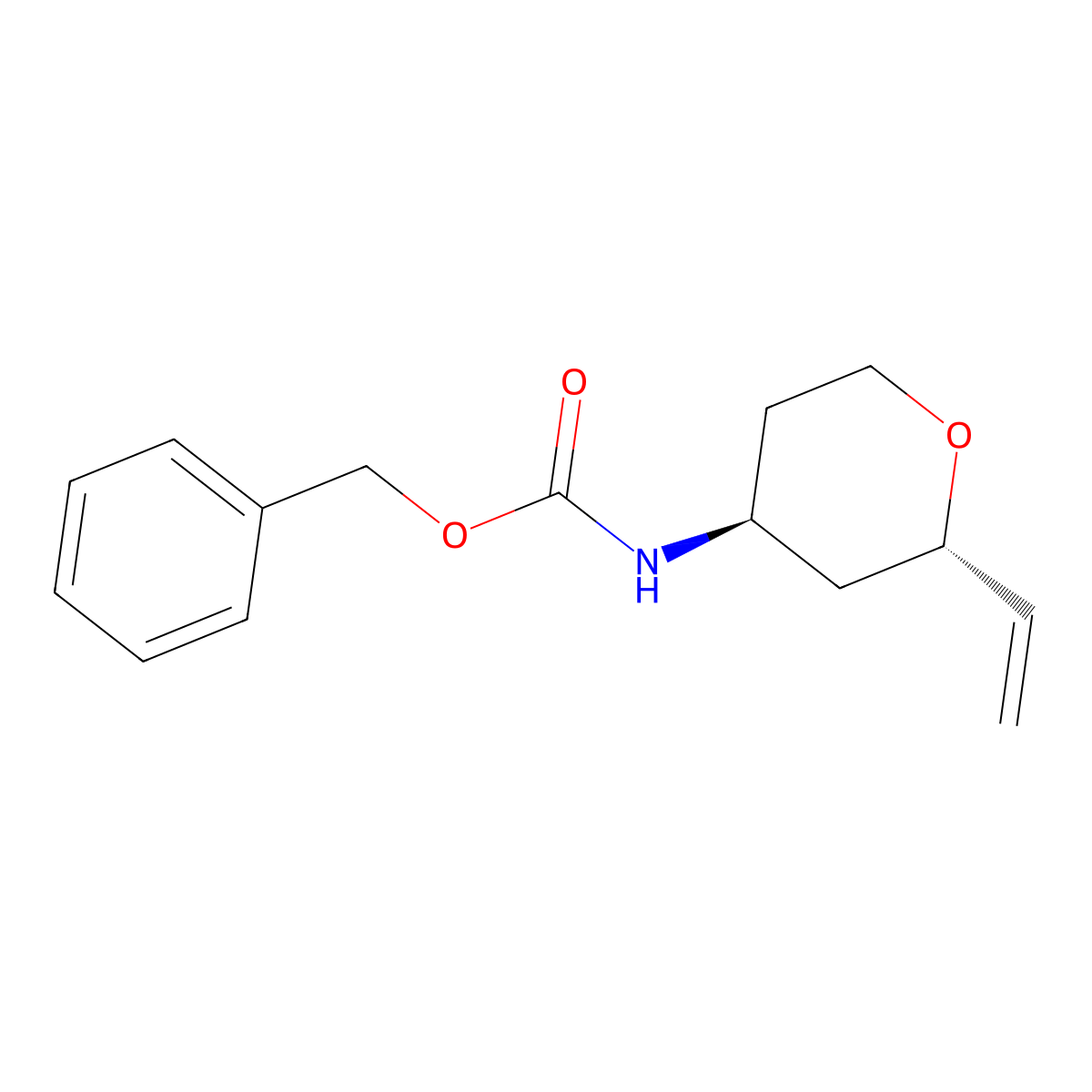 rac-benzyl N-[(2R,4R)-2-ethenyloxan-4-yl]carbamate molecular structure, CAS 2679942-07-3