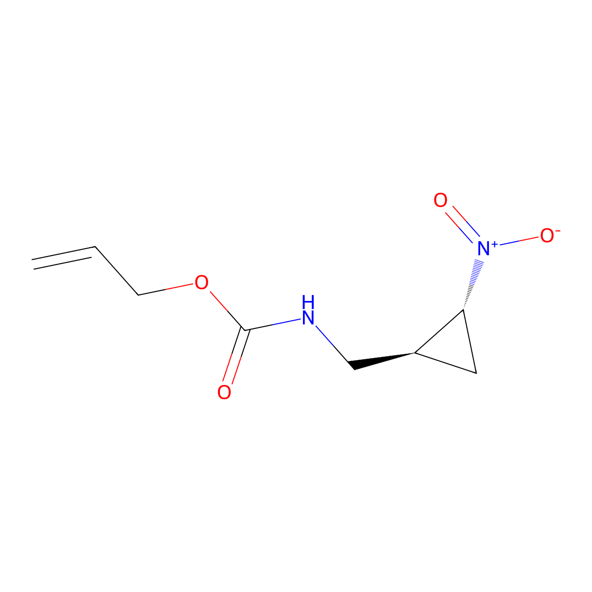 rac-prop-2-en-1-yl N-{[(1R,2S)-2-nitrocyclopropyl]methyl}carbamate molecular structure, CAS 2679942-14-2