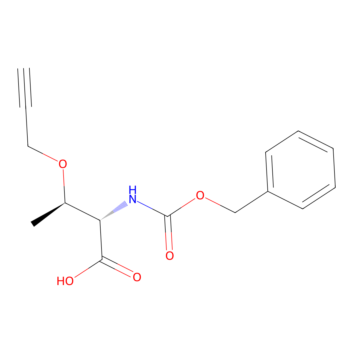 (2S,3R)-2-{[(benzyloxy)carbonyl]amino}-3-(prop-2-yn-1-yloxy)butanoic acid molecular structure, CAS 2679942-23-3