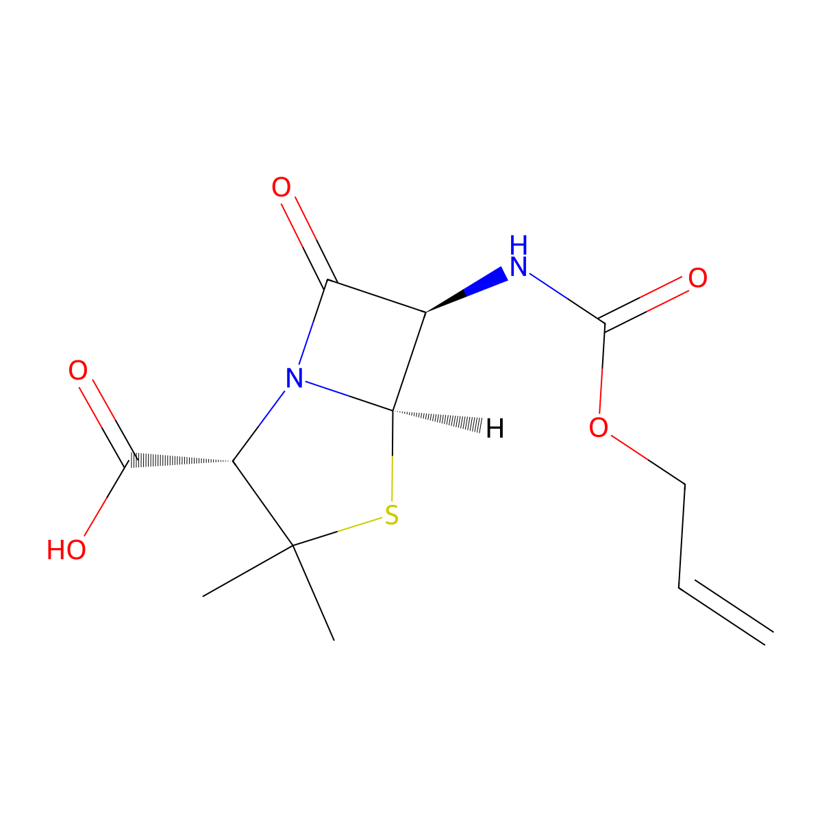 (2S,5R,6R)-3,3-dimethyl-7-oxo-6-{[(prop-2-en-1-yloxy)carbonyl]amino}-4-thia-1-azabicyclo[3.2.0]heptane-2-carboxylic acid molecular structure, CAS 2679942-49-3