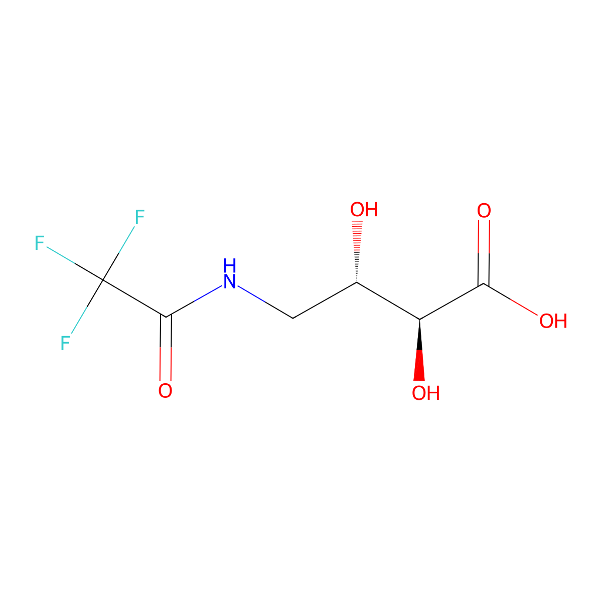 rac-(2R,3R)-2,3-dihydroxy-4-(2,2,2-trifluoroacetamido)butanoic acid molecular structure, CAS 2679942-55-1