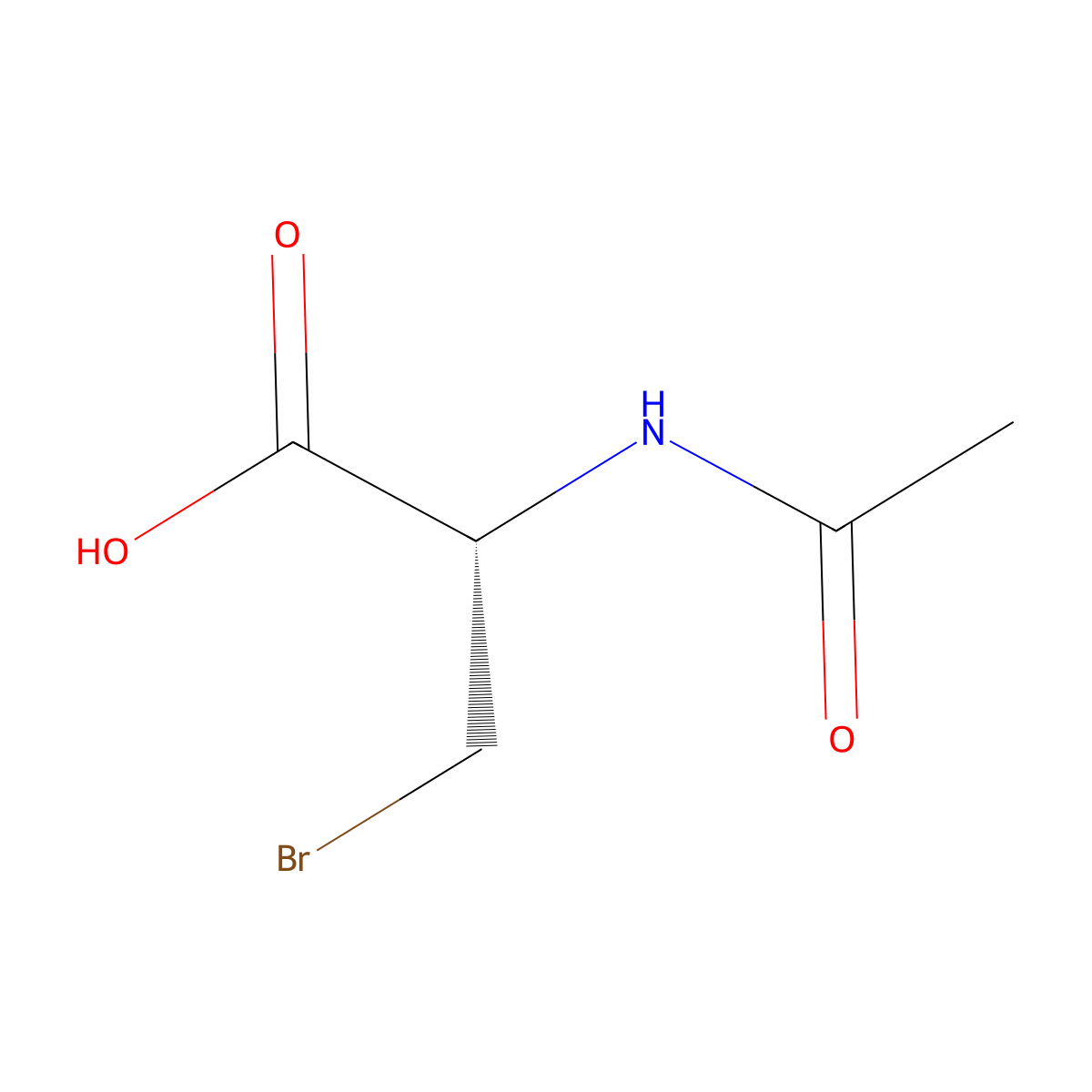 (2S)-3-bromo-2-acetamidopropanoic acid molecular structure, CAS 2679942-59-5