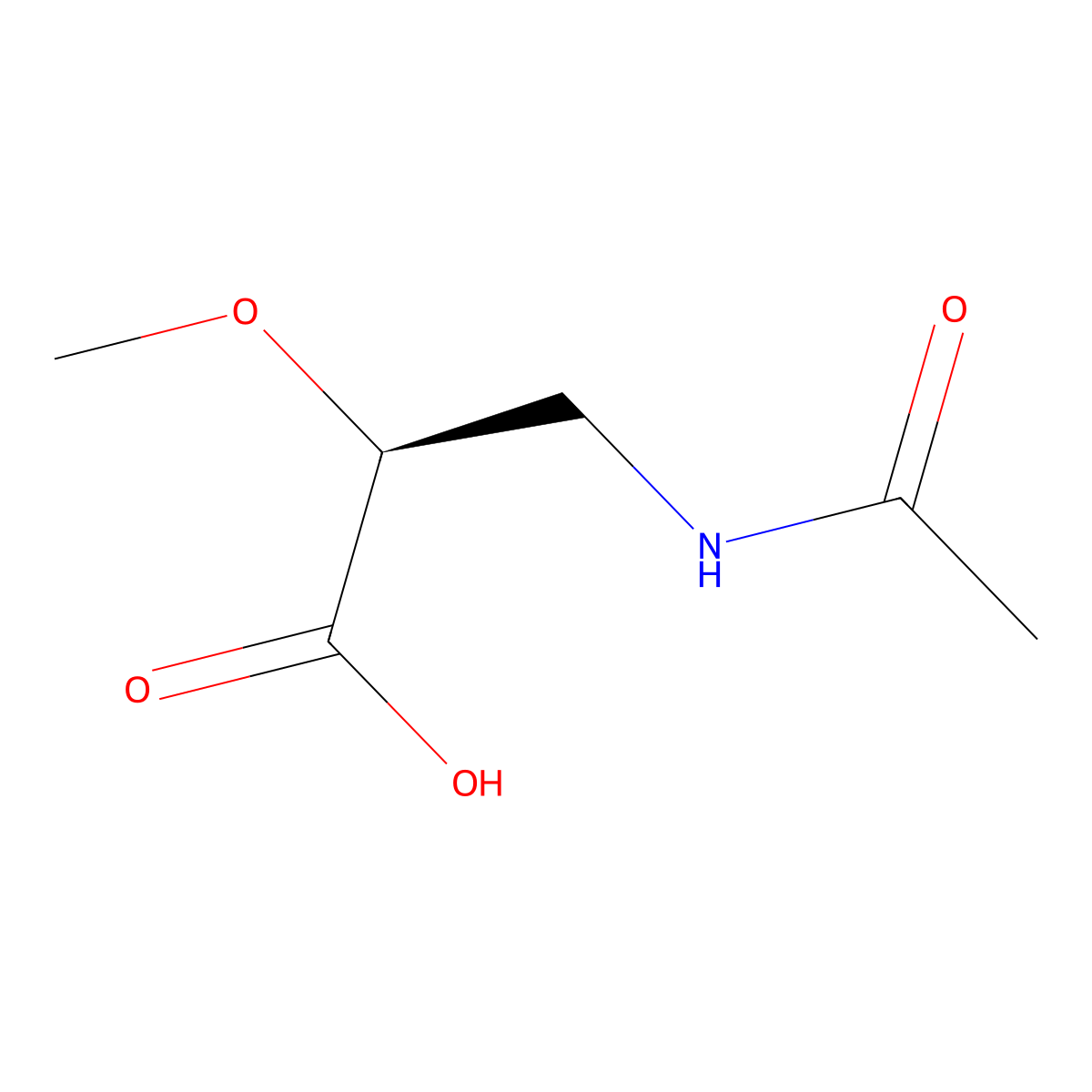 (2S)-3-acetamido-2-methoxypropanoic acid molecular structure, CAS 2679942-73-3
