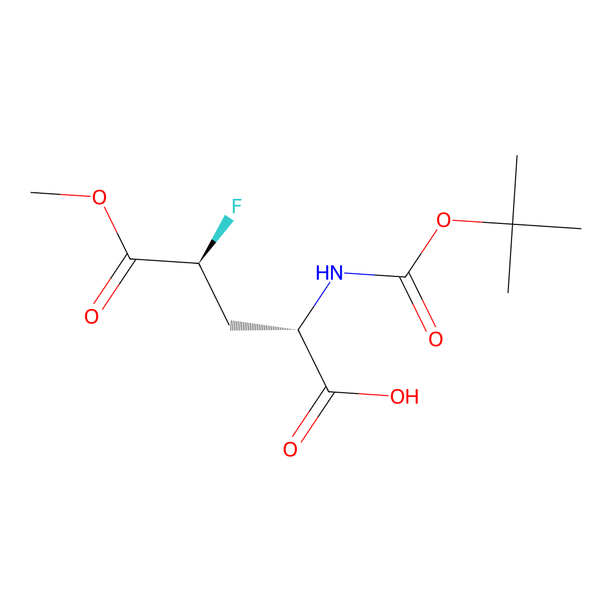 (2S,4S)-2-{[(tert-butoxy)carbonyl]amino}-4-fluoro-5-methoxy-5-oxopentanoic acid molecular structure, CAS 2679942-83-5