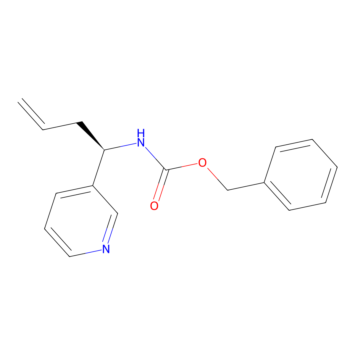 benzyl N-[(1R)-1-(pyridin-3-yl)but-3-en-1-yl]carbamate molecular structure, CAS 2679942-95-9