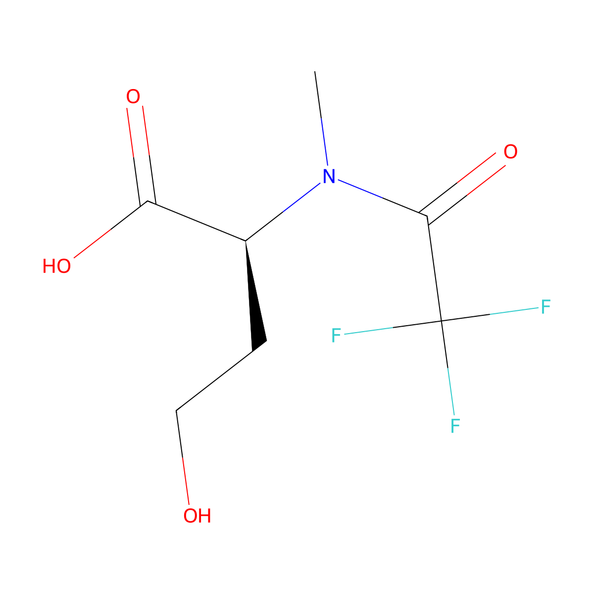 (2S)-4-hydroxy-2-(2,2,2-trifluoro-N-methylacetamido)butanoic acid molecular structure, CAS 2679942-98-2