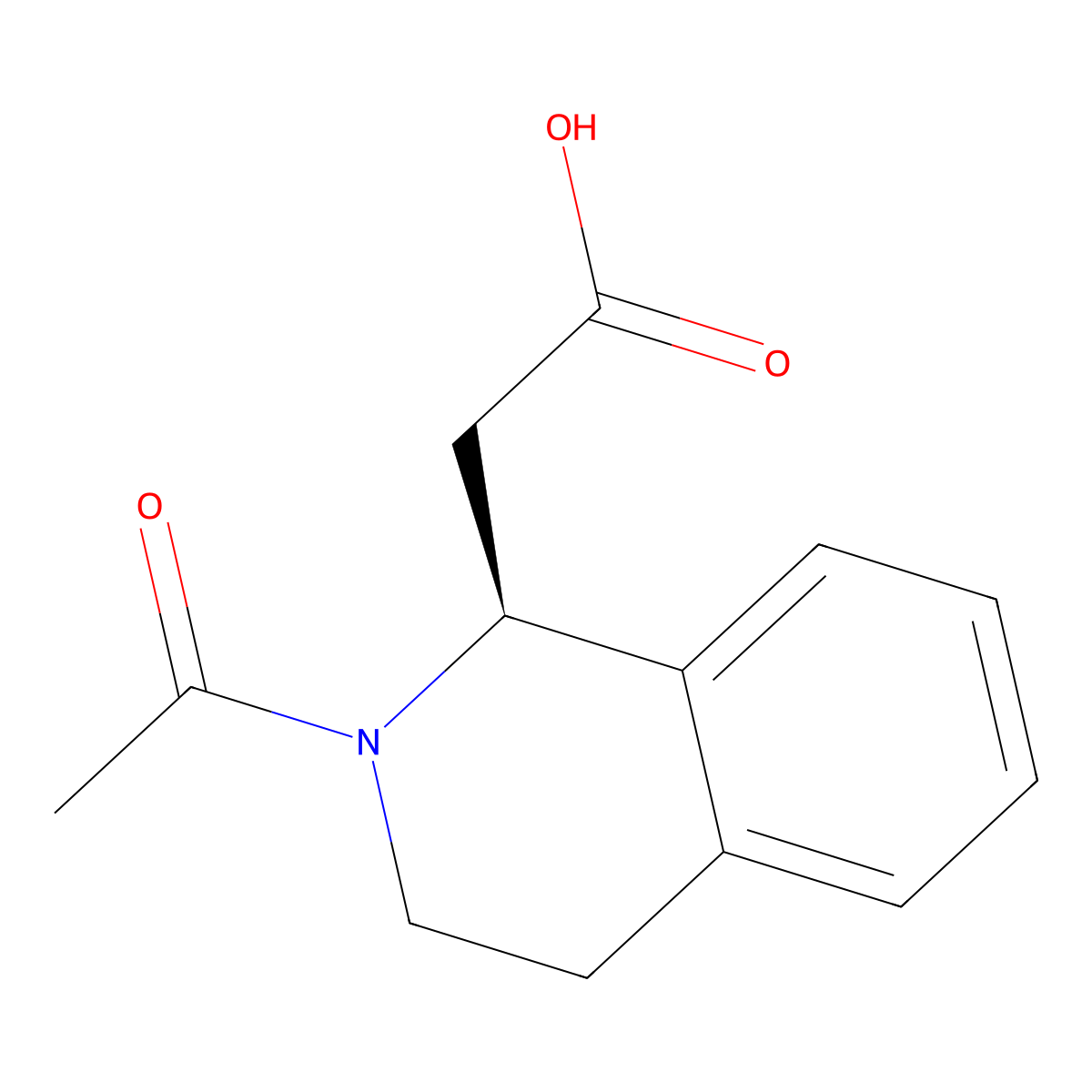 2-[(1S)-2-acetyl-1,2,3,4-tetrahydroisoquinolin-1-yl]acetic acid molecular structure, CAS 2679943-12-3