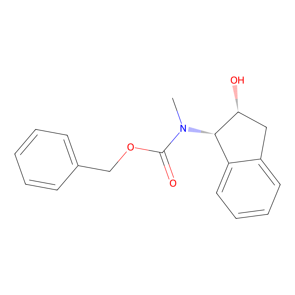 benzyl N-[(1S,2R)-2-hydroxy-2,3-dihydro-1H-inden-1-yl]-N-methylcarbamate molecular structure, CAS 2679943-47-4