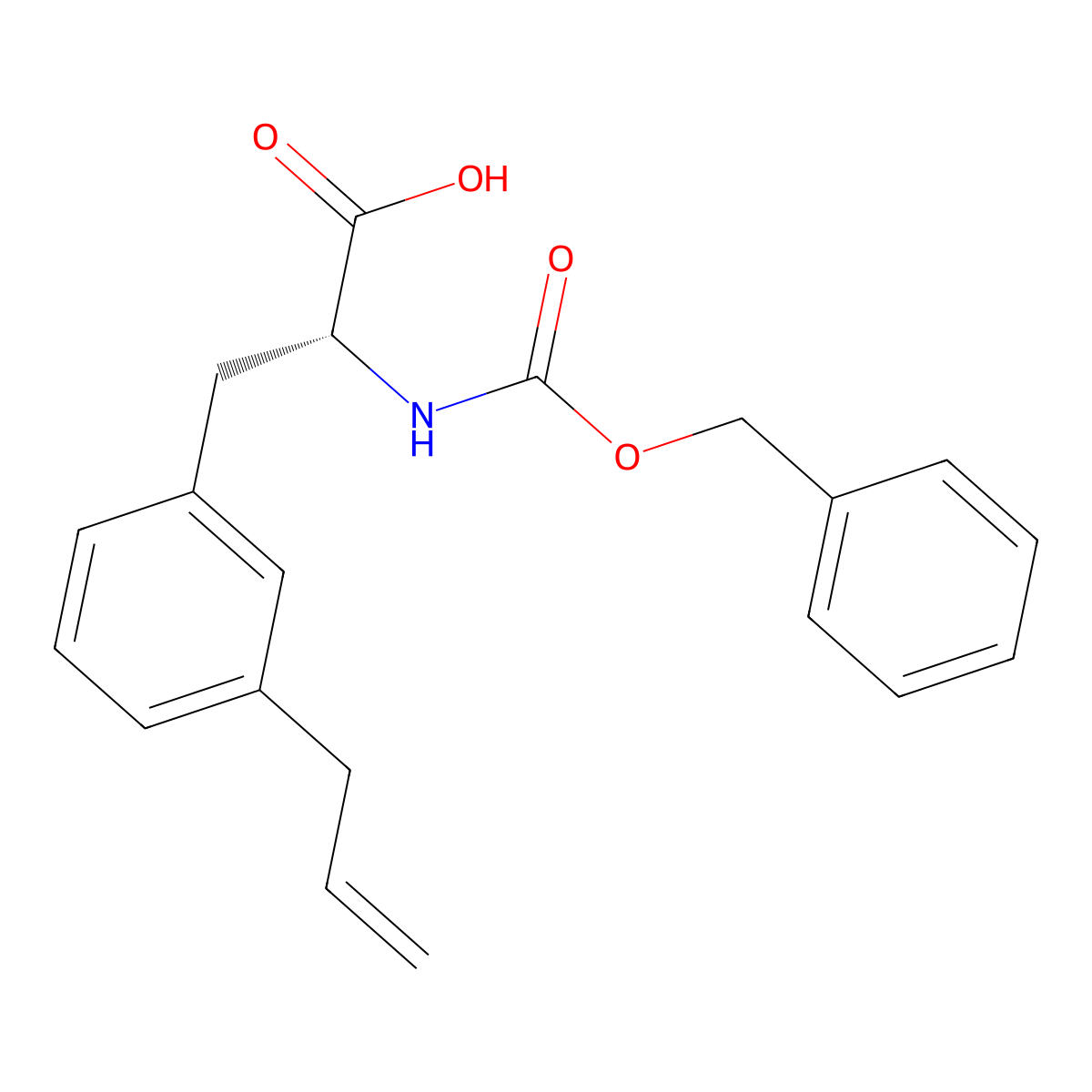 (2R)-2-{[(benzyloxy)carbonyl]amino}-3-[3-(prop-2-en-1-yl)phenyl]propanoic acid molecular structure, CAS 2679943-71-4