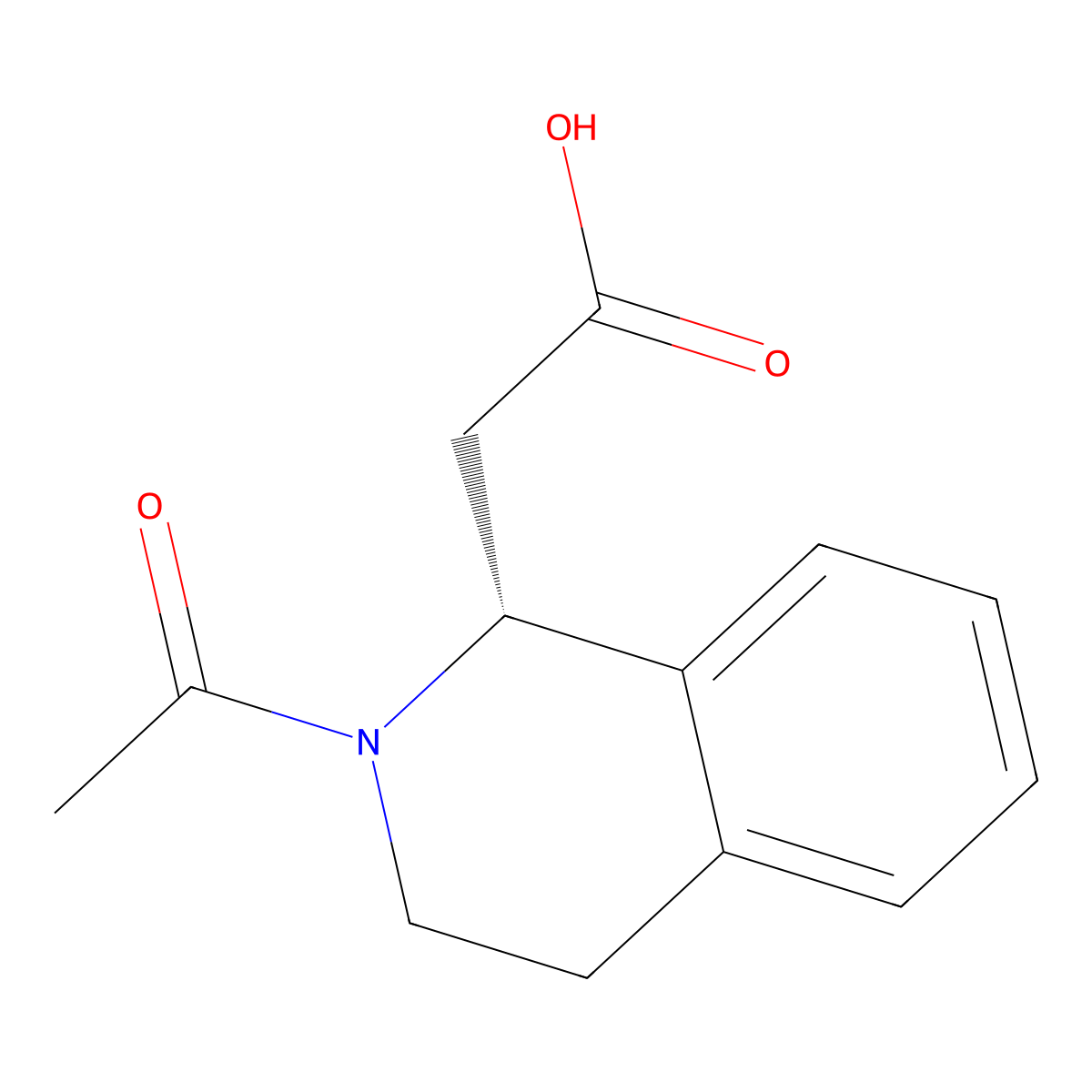 2-[(1R)-2-acetyl-1,2,3,4-tetrahydroisoquinolin-1-yl]acetic acid molecular structure, CAS 2679947-66-9